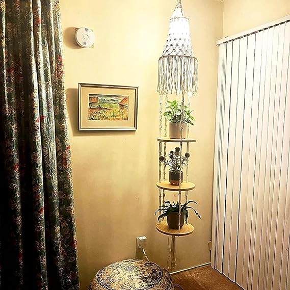 3 Tier Macrame Hanging Lamp For Home - Leechoo